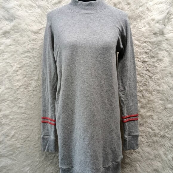 Free People Women's Gray Stripped Long Sleeves Dress Size M - Picture 1 of 8